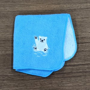 画像1: 今治産タオルハンカチ「ぷかぷかしろくまピース」