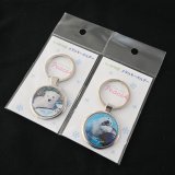 メタル丸キーホルダー：ピース